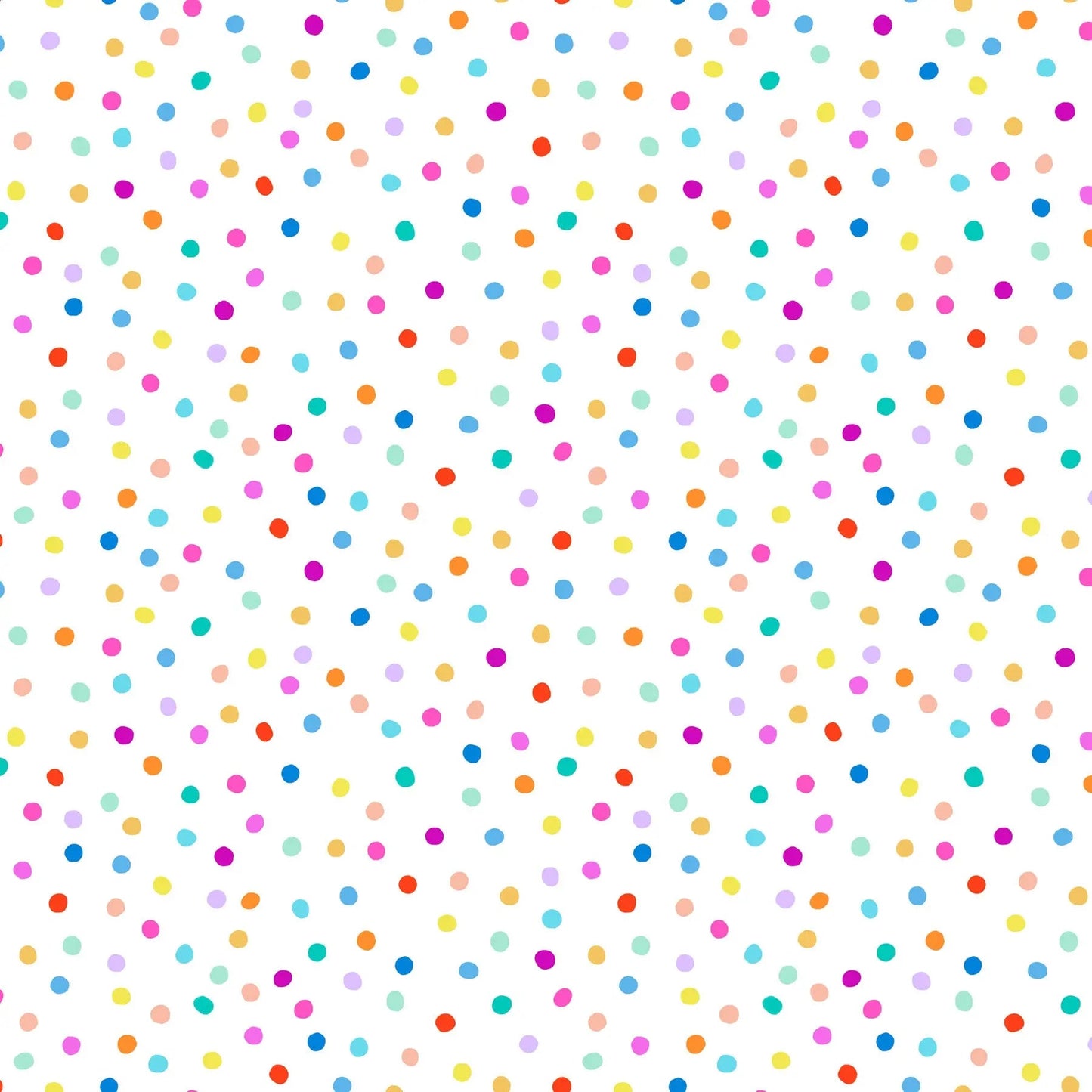 White Multi Dovetail Pompoms 44"/45" Fabric Per Yard