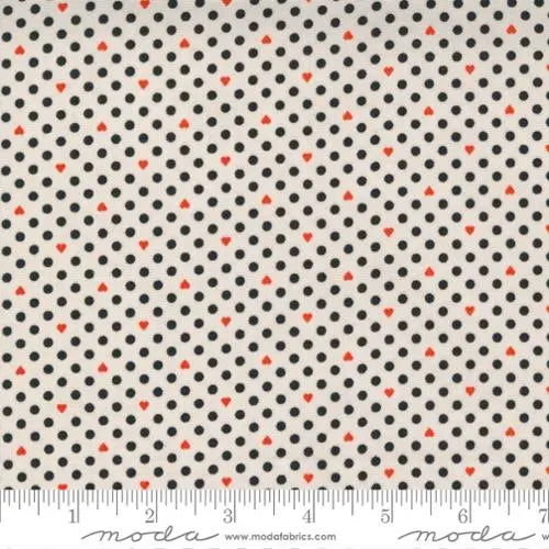White Frankie Naive Pearl Black 44"/45" Fabric Per Yard