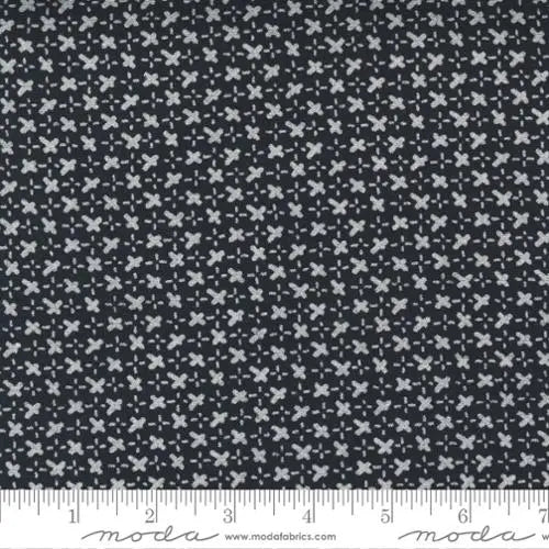 Black Stitch Whispers Metallic Black Silver 44"/45" Fabric Per Yard