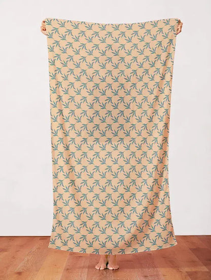 Cream Tropical Leaves Urban Jungle Cotton 44"/45" Fabric Per Yard