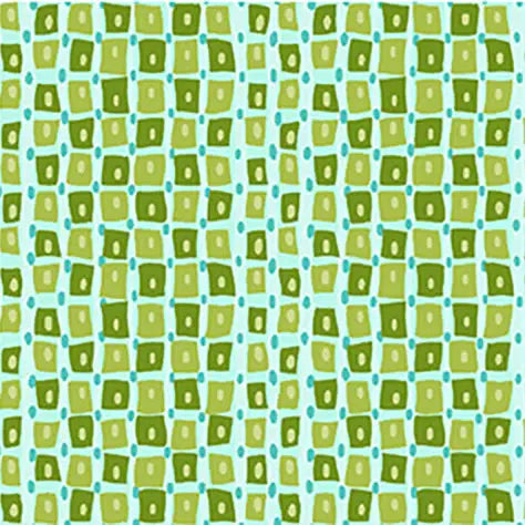 Green Dianthus Tiny Square Stripe Cotton 44"/45" Fabric Per Yard
