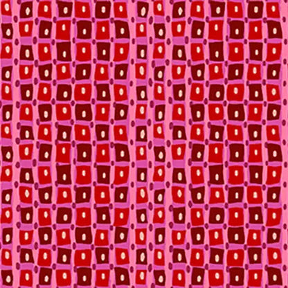 Pink Dianthus Tiny Square Stripe Cotton 44"/45" Fabric Per Yard