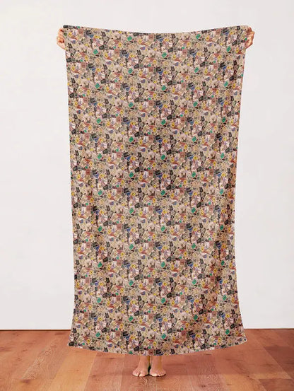 Natural Colors Dear Friends Stamps Cotton 44"/45" Fabric Per Yard
