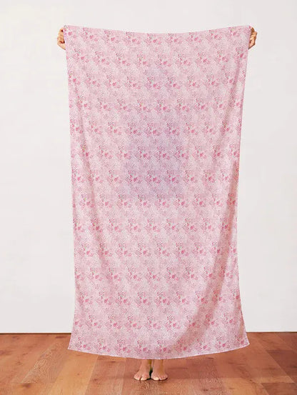 Pink On Your Mark Florals Cotton 44"/45" Fabric Per Yard