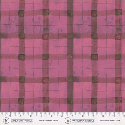 Beetroot Plaid Cotton 43/44 Fabric Per Yard