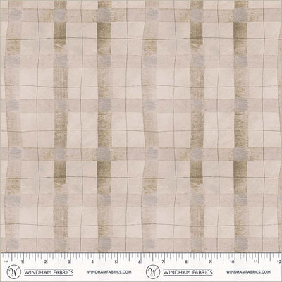 Oatmeal Plaid Cotton 43/44 Fabric Per Yard