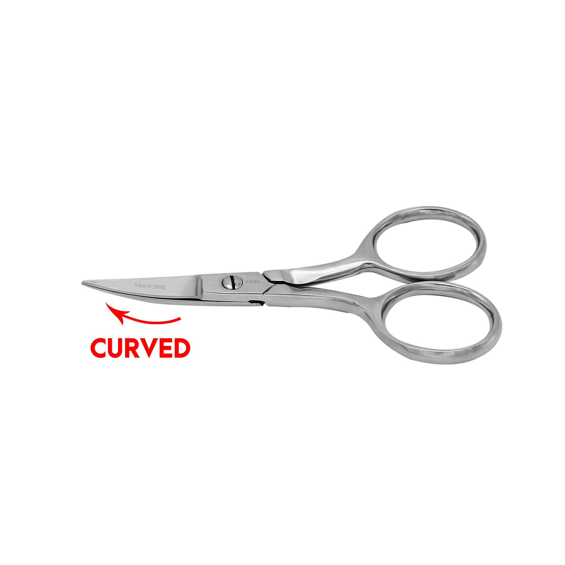 709L - Large Ring Left Hand, Curved Fine Point Scissors(4in)