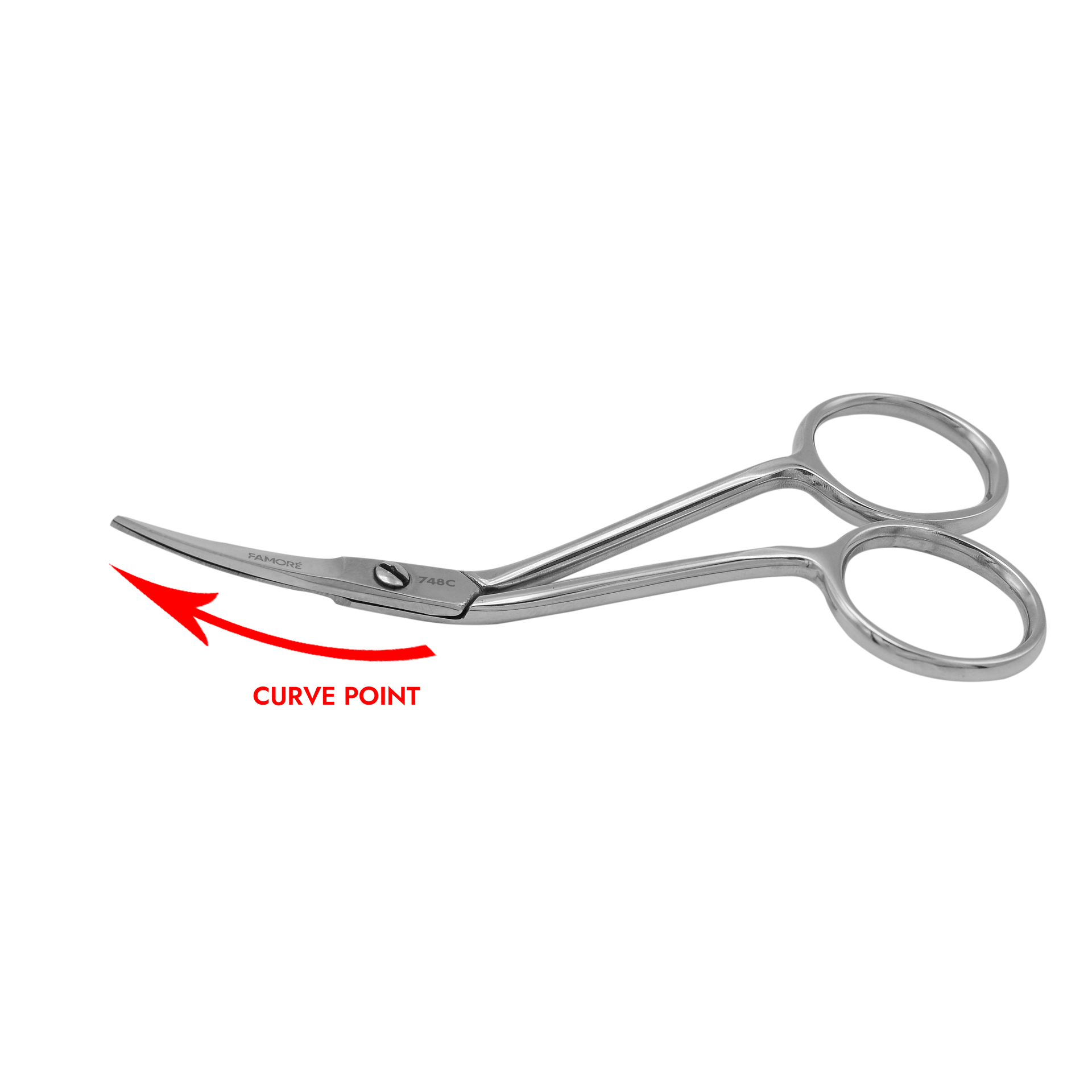 748C - Fine Point, Mini Double Curved, Embroidery, Applique Scissors (4in.)