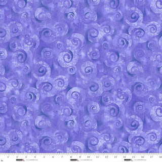 Spiral Storm Purple Swirl Texture 118" Orchid Cotton Wideback Fabric per yard