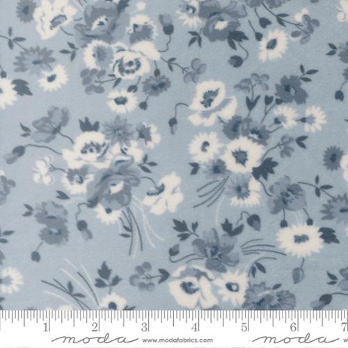 Nantucket Summer Cuddle Somerset Florals Light Blue Polyester 44" / 45" Fabric per yard