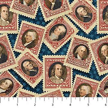 America 250 - Stonehenge DP28369-49 Cotton 44"/45" Fabric Per Yard