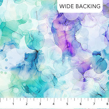 Aqua Teal Infatuation Cotton Wideback Fabric - ( 7/8 Yard Pack )