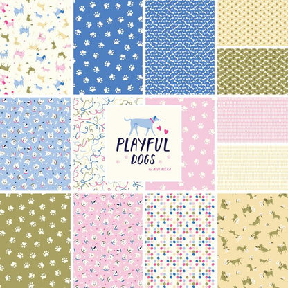 Playful Dogs Strips - 40 Pieces