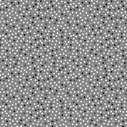 Barely Basics Lots a Dots Quilting Cuddle Gray Fabric Per Yard