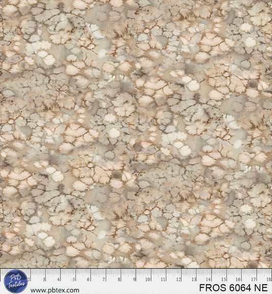 Beige / Neutral Frost FROS-6064-NE Cotton 44/45 Fabric Per Yard