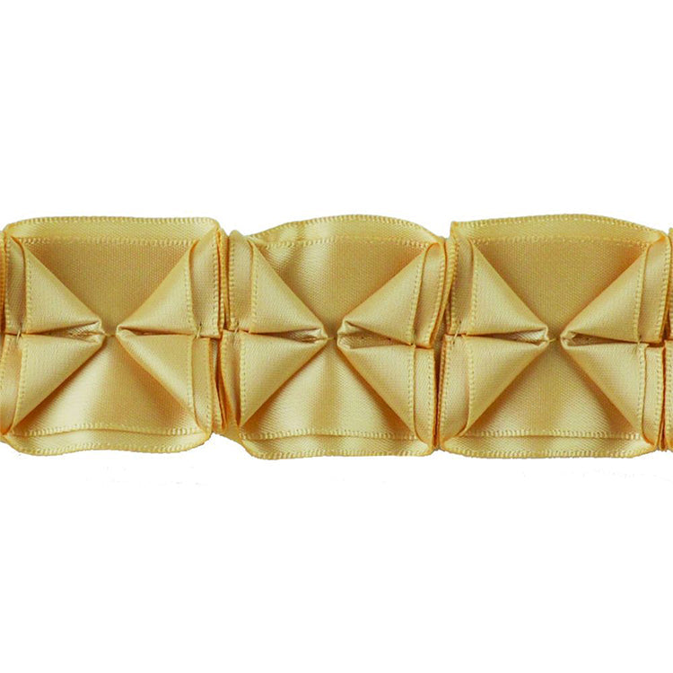 Belagio Enterprises - 1 1/2" Width Box Pleated Ribbon (10 Yard Roll) - BF-1306-61 Mocha