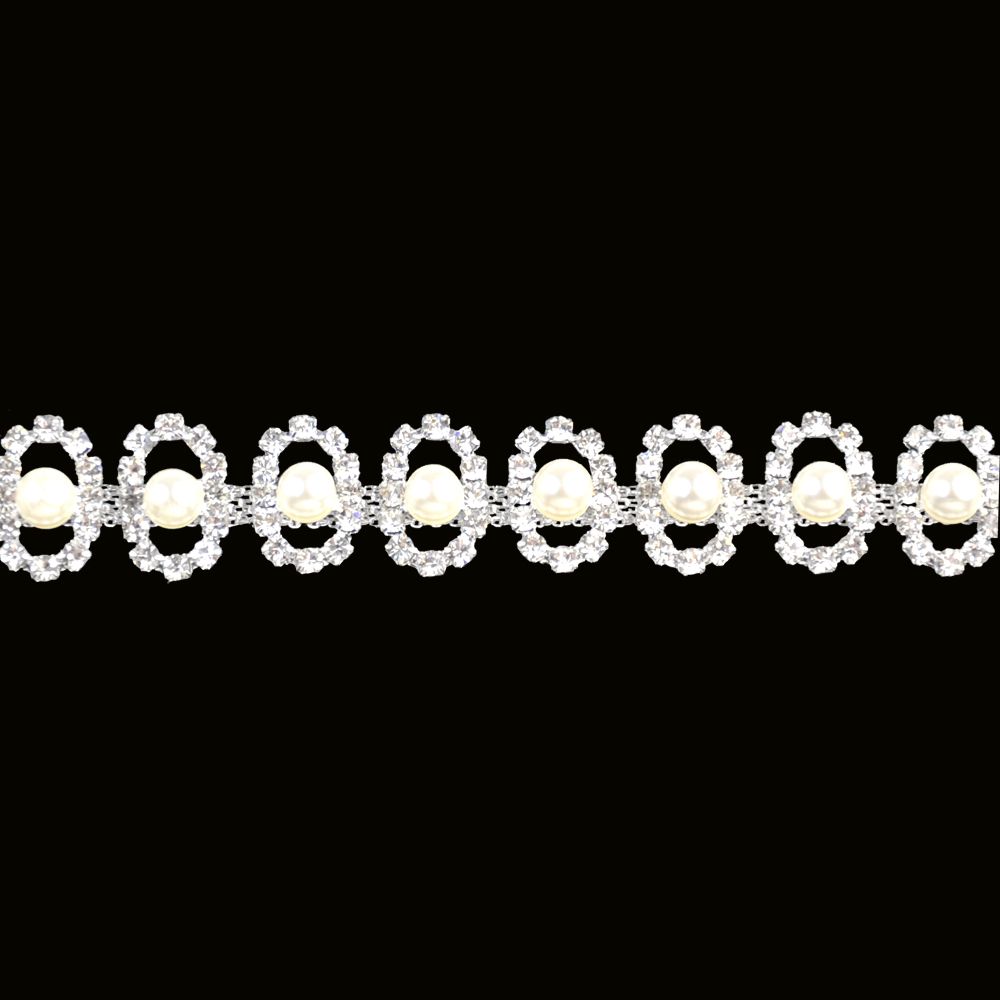 Belagio Enterprises - 1/2" Width High-End Rhinestone Trim (5 Yard Roll) - BR-408