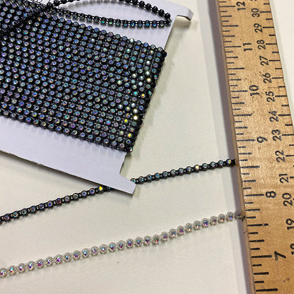 Belagio Enterprises - 1/8" Width Rhinestone Trim  (10 Yard Roll) - BR-450-02 Black