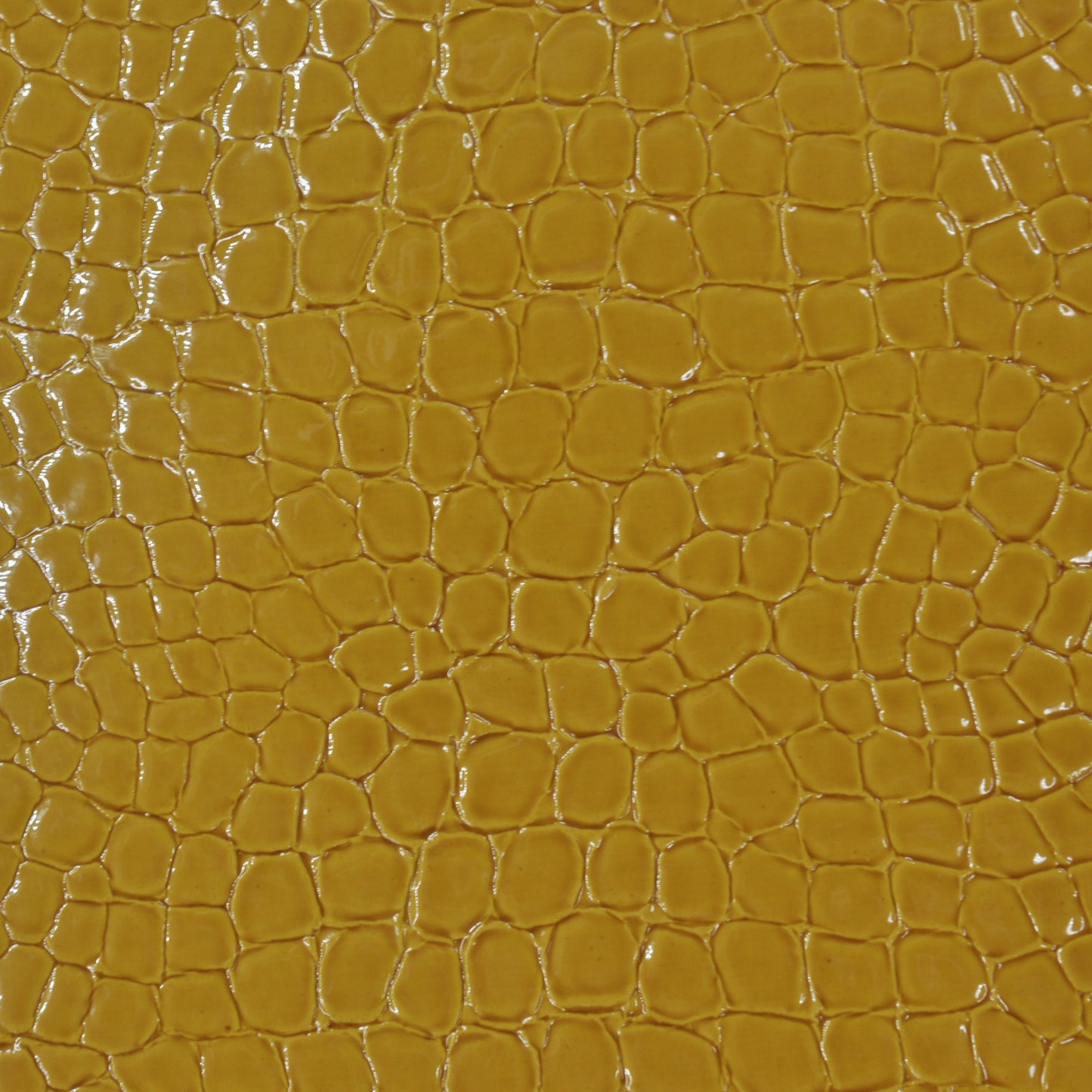 Belagio Enterprises - 17" X 36" Faux Crocodile Vinyl Fabric | BCV-29 Mustard Yellow