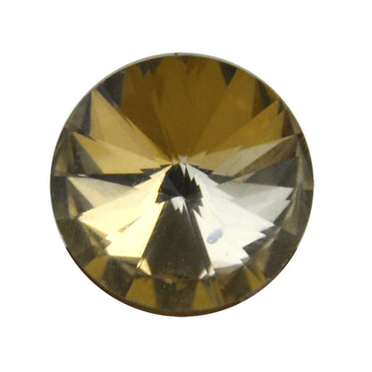 Belagio Enterprises -  1" Diameter Rhinestone Tufted Buttons (24 pcs per Order) - BRB-152-10 Gold