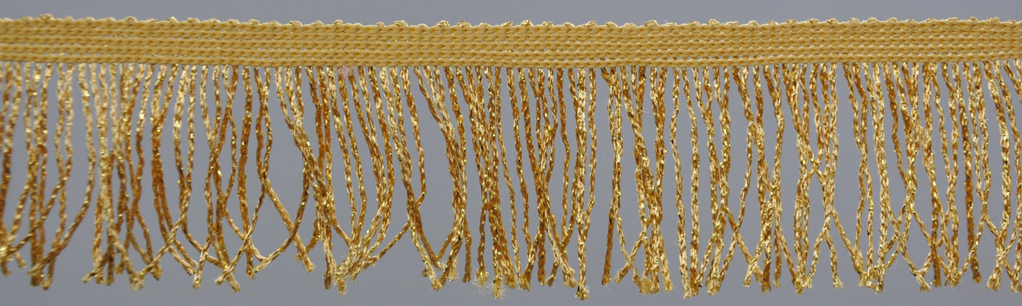 Belagio Enterprises - 2-inch Metallic Chainette Fringe (15 Yard Roll) - P-7043M-10 Gold