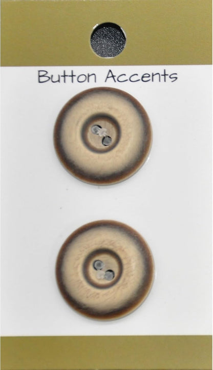 Belagio Enterprises - 2pcs Colorfast Resin Buttons (6 Cards Per Order) | BPP-B10 Brown