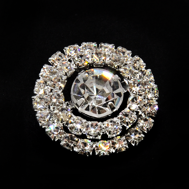 Belagio Enterprises - 3/4" Width Rhinestone Buttons (6pcs per Order) - BRB-104