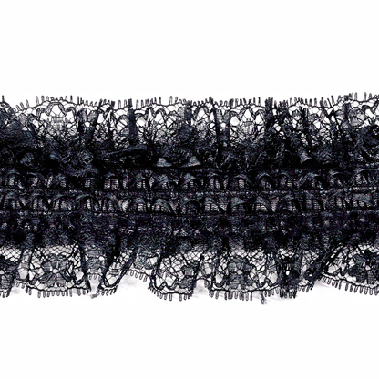 Belagio Enterprises - 3" Width Doubled Sided Gathered Lace (10 Yard Roll) - BRL-803-02 White