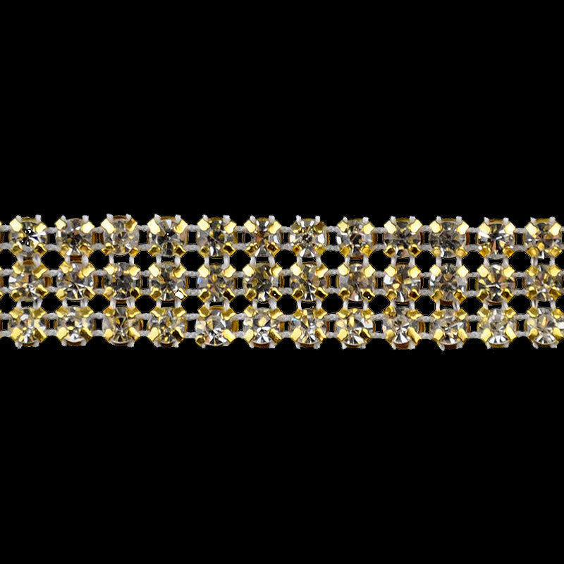 Belagio Enterprises - 5/8" Width Rhinestone Trim without Mesh Lip (10 Yard Roll) - BR-446-10