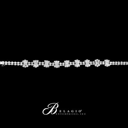Belagio Enterprises - 6pcs Silver Rhinestone Elastic Headband - BRH-3