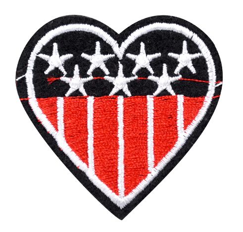 Belagio Enterprises - Assorted Appliqu?©s Heart with Stars and Stripes (12pcs per Pack) - BM-5543