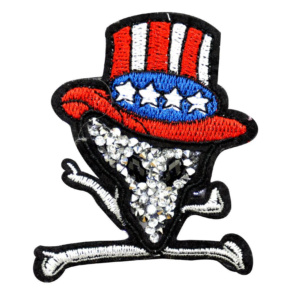 Belagio Enterprises - Assorted Appliqu?©s Patriot Skull (12pcs per Pack) - BM-5506