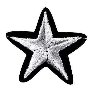 Belagio Enterprises - Assorted Appliques Big Star Silver (12pcs per Pack) - BM-5534-11