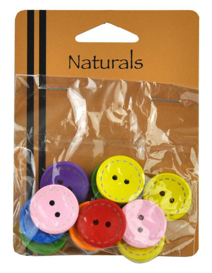 Belagio Enterprises - Painted Wooden Buttons (12 Pcs Per Packet) - BBA-4