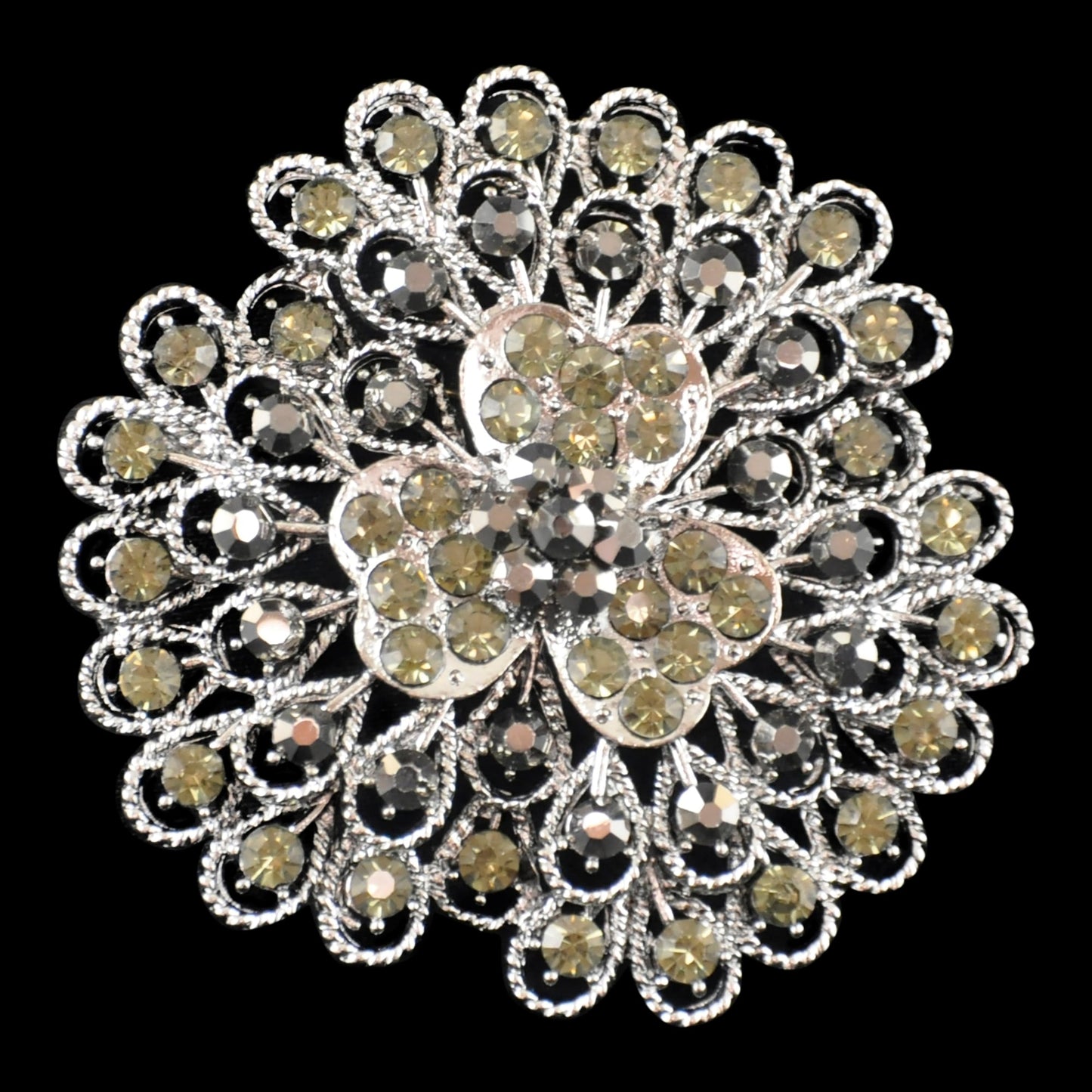 Belagio Enterprises -  Rhinestone Brooch - 2 1/2" W x 2 1/2" L - BW-129