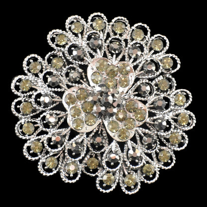 Belagio Enterprises -  Rhinestone Brooch - 2 1/2" W x 2 1/2" L - BW-129