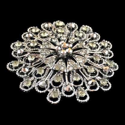 Belagio Enterprises -  Rhinestone Brooch - 2 1/2" W x 2 1/2" L - BW-131