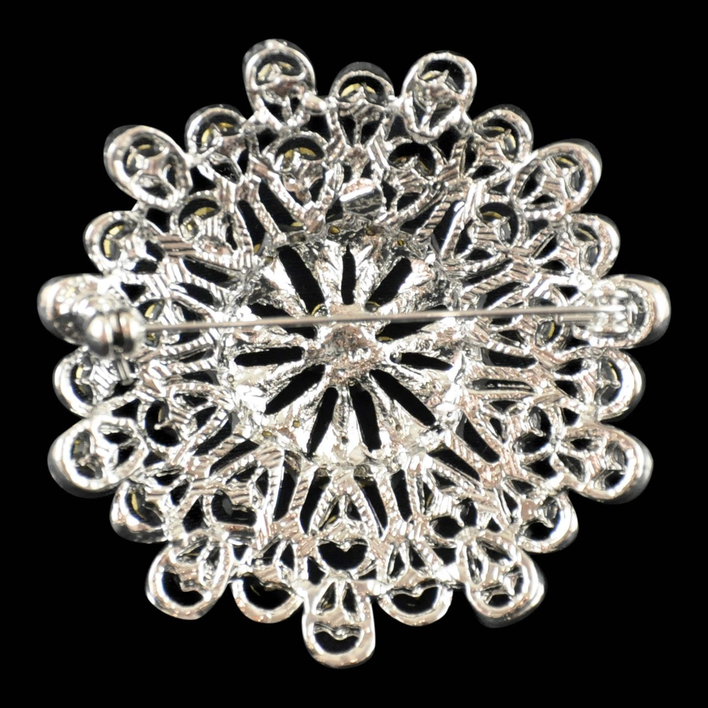 Belagio Enterprises -  Rhinestone Brooch - 2 1/2" W x 2 1/2" L - BW-131
