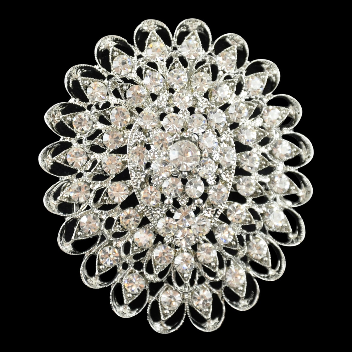 Belagio Enterprises - Rhinestone Brooch - 2 1/2" W x 2 1/2" L - BW-142