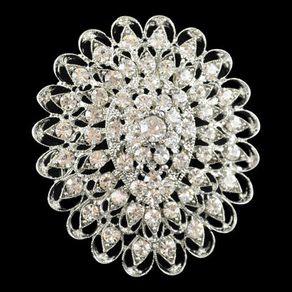 Belagio Enterprises - Rhinestone Brooch - 2 1/2" W x 2 1/2" L - BW-142