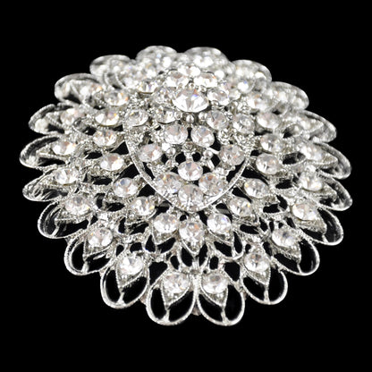 Belagio Enterprises - Rhinestone Brooch - 2 1/2" W x 2 1/2" L - BW-142