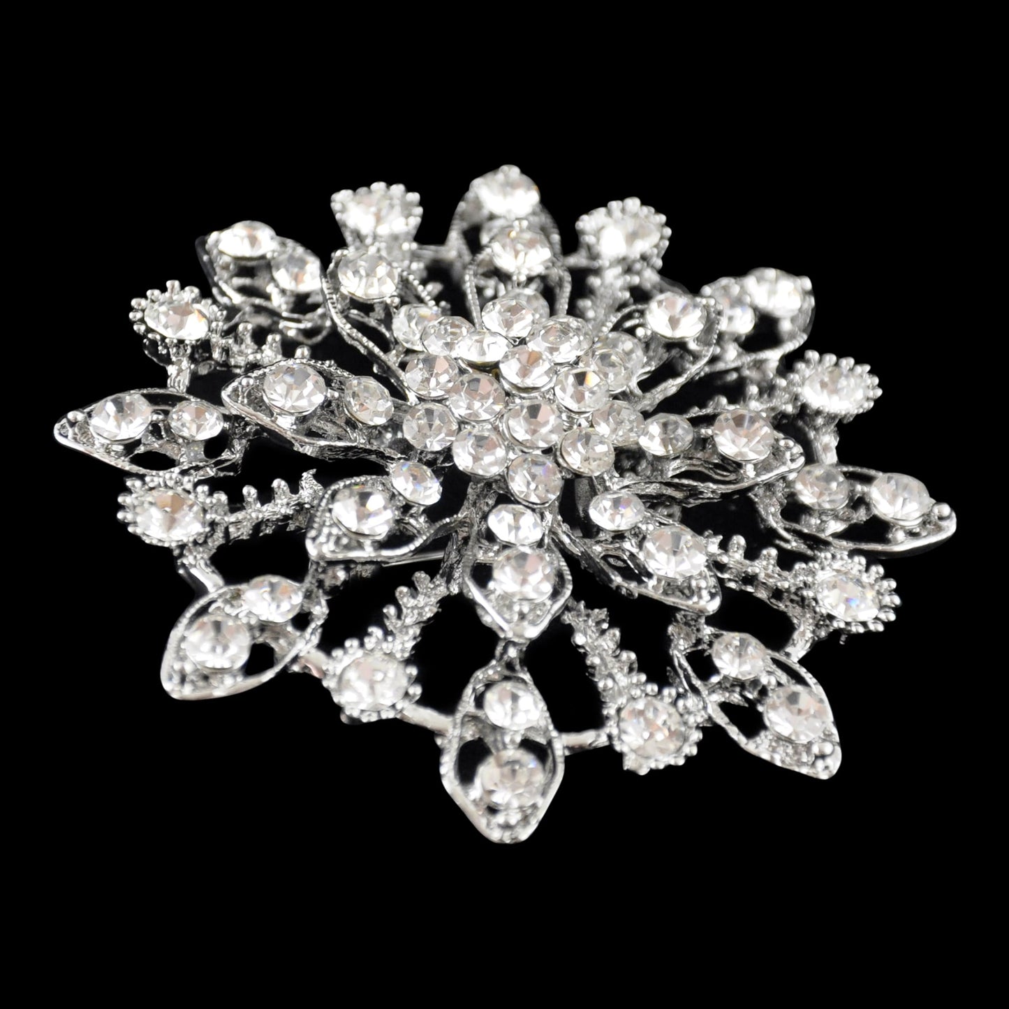 Belagio Enterprises -  Rhinestone Brooch - 2 1/2" W x 2 1/2" L - BW-144