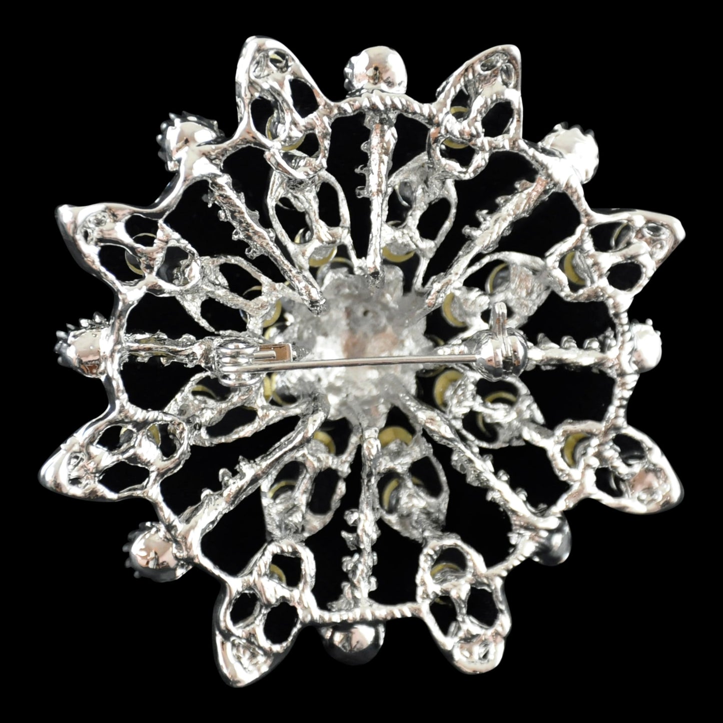 Belagio Enterprises -  Rhinestone Brooch - 2 1/2" W x 2 1/2" L - BW-144
