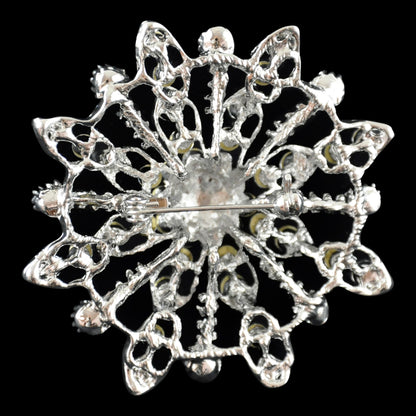 Belagio Enterprises -  Rhinestone Brooch - 2 1/2" W x 2 1/2" L - BW-144