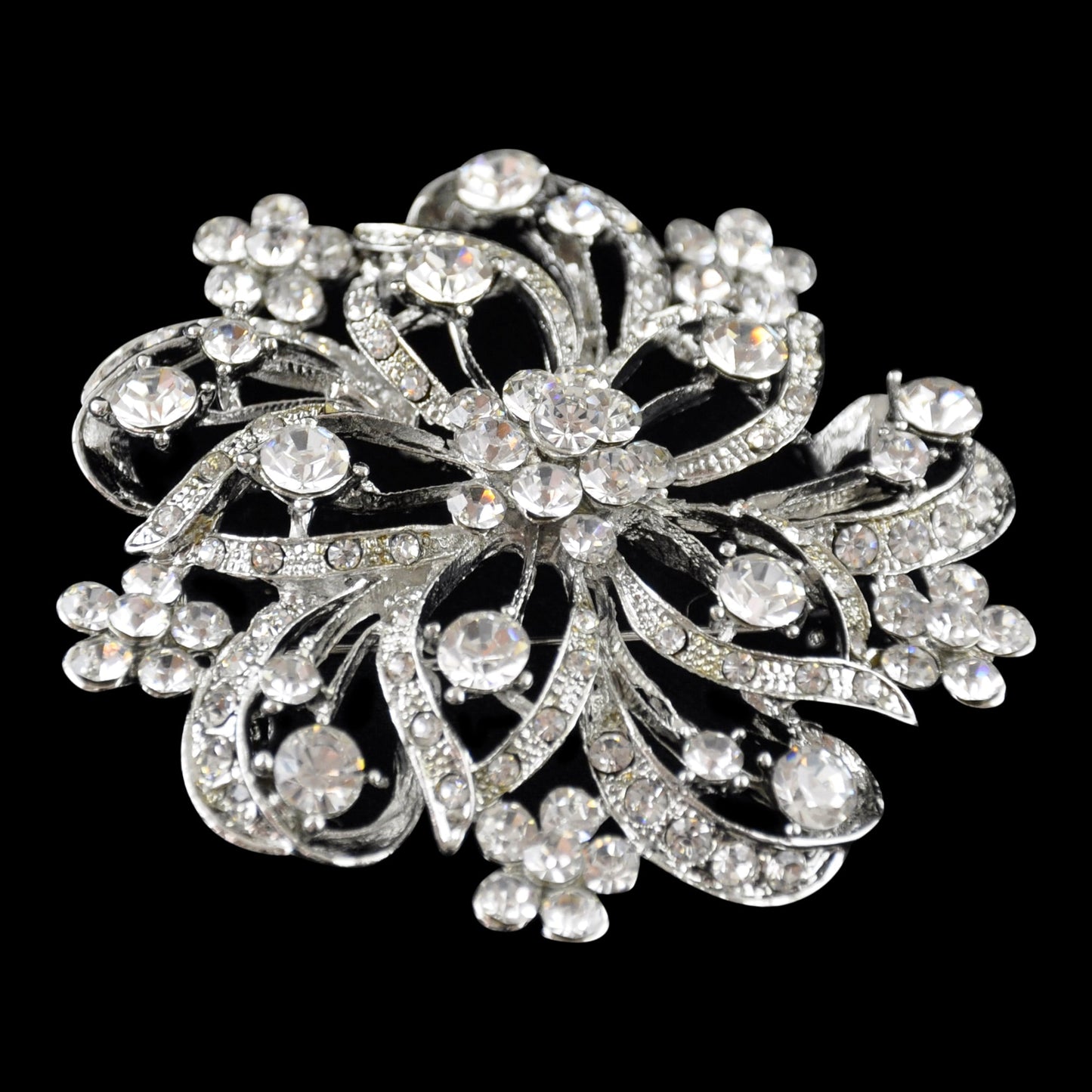 Belagio Enterprises - Rhinestone Brooch - 2 1/2" W x 2 1/2" L - BW-145