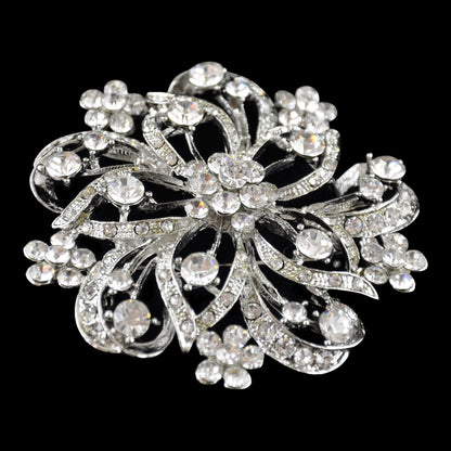 Belagio Enterprises - Rhinestone Brooch - 2 1/2" W x 2 1/2" L - BW-145