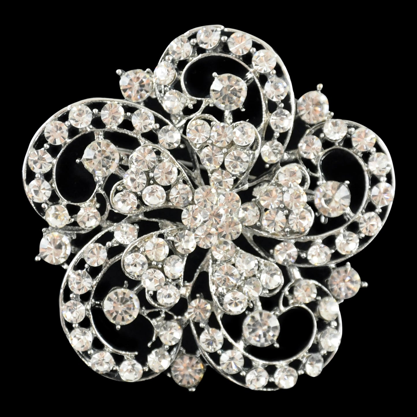 Belagio Enterprises -  Rhinestone Brooch - 2 1/2" W x 2 1/2" L - BW-146