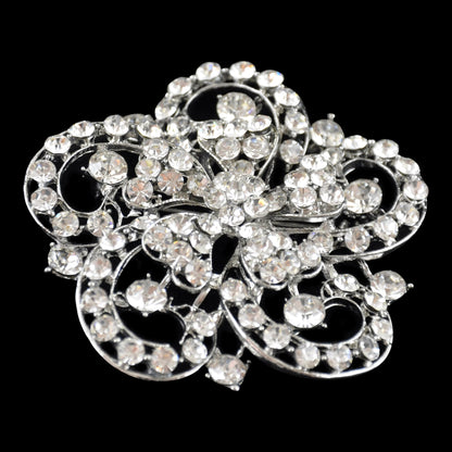 Belagio Enterprises -  Rhinestone Brooch - 2 1/2" W x 2 1/2" L - BW-146
