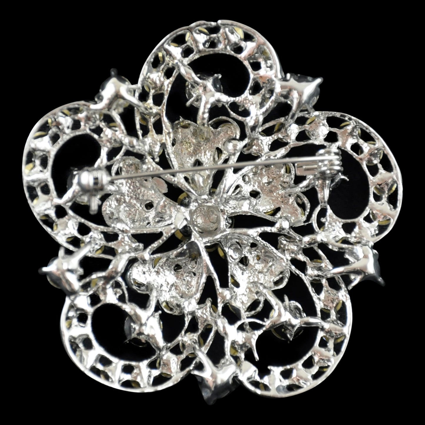 Belagio Enterprises -  Rhinestone Brooch - 2 1/2" W x 2 1/2" L - BW-146