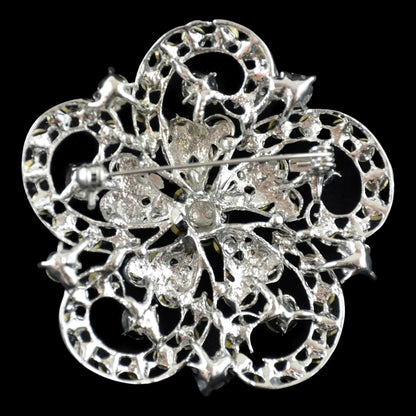 Belagio Enterprises -  Rhinestone Brooch - 2 1/2" W x 2 1/2" L - BW-146